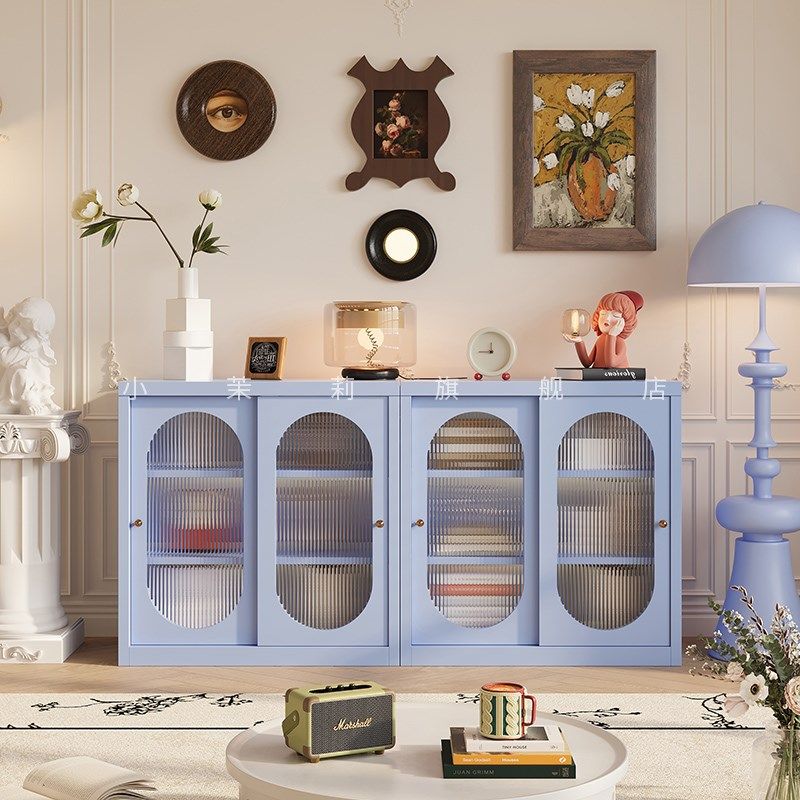 矮书柜铁艺收纳柜客厅置物架家用移门矮柜储物柜推拉门落地书架,住宅家具,单个书柜,淘宝优惠券,粉丝福利购,淘宝优惠卷