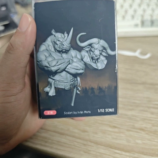 犀牛 半身像 野牛 ivan雕刻 雕刻师 微缩模型雕塑 发光哥同款 胸像