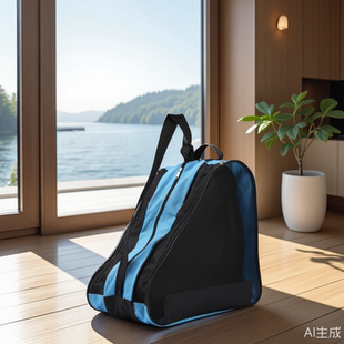 轮滑鞋足篮球背包儿童无印刷溜冰护具袋成人旱冰女单肩包三层包男