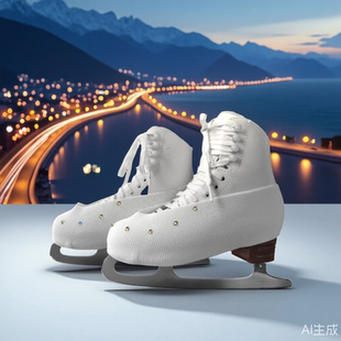 花滑冰鞋保护套花样滑冰带插扣防刮白色滑冰鞋溜冰鞋滑轮鞋防磨套