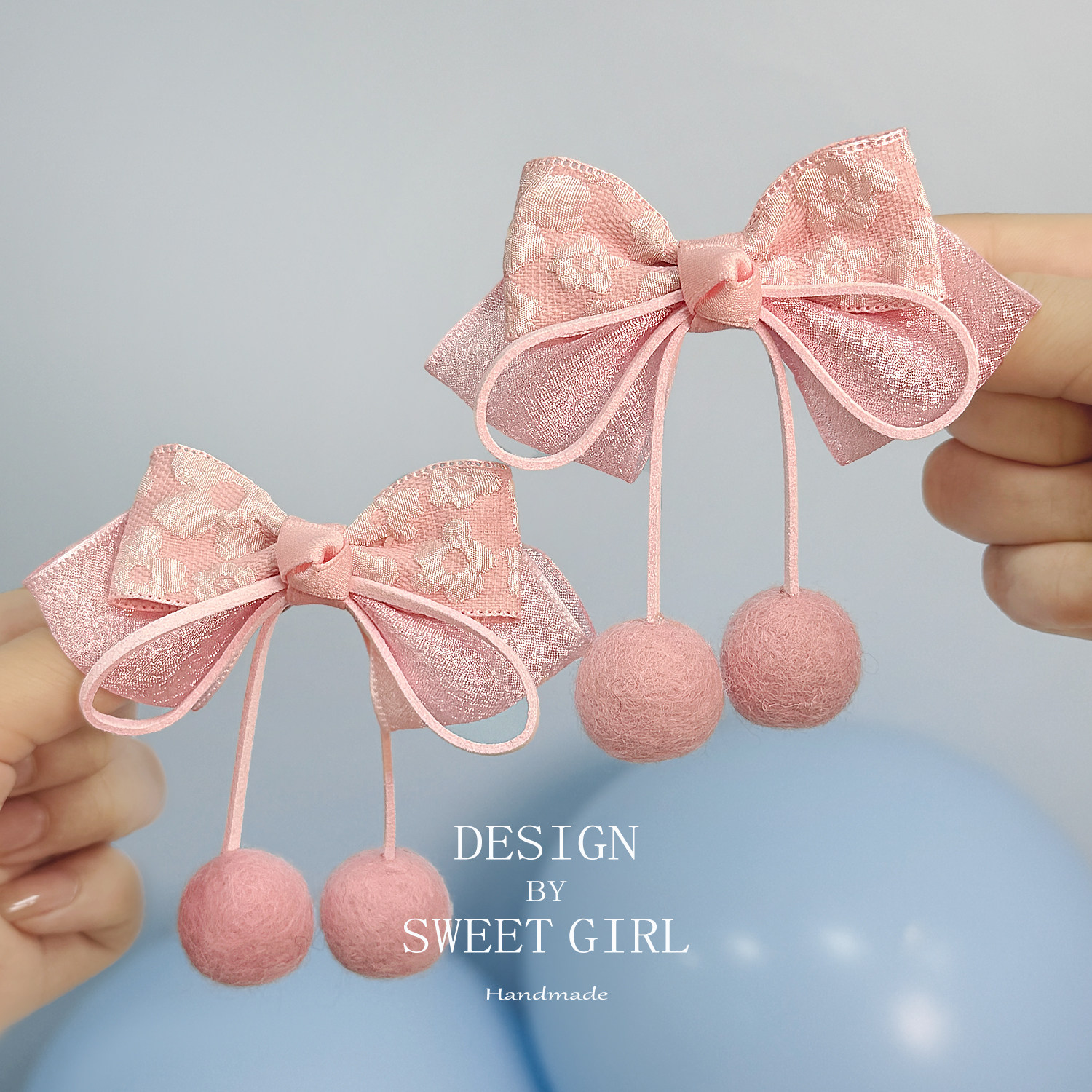 【3件8折】甜美粉色蝴蝶结儿童发夹女孩公主发饰2026新款女童头饰