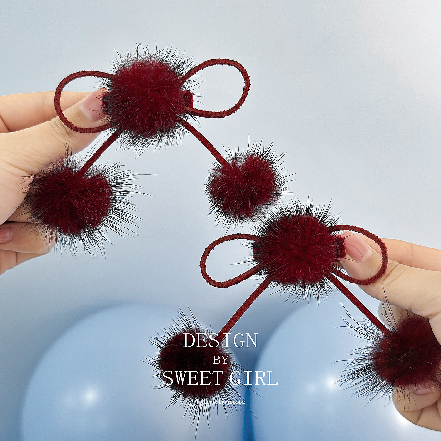 【3件8折】可爱毛球蝴蝶结儿童发夹宝宝发卡女童新年头饰2026新款