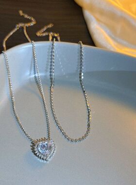 戴颈链层叠银子韩国女轻高级气质