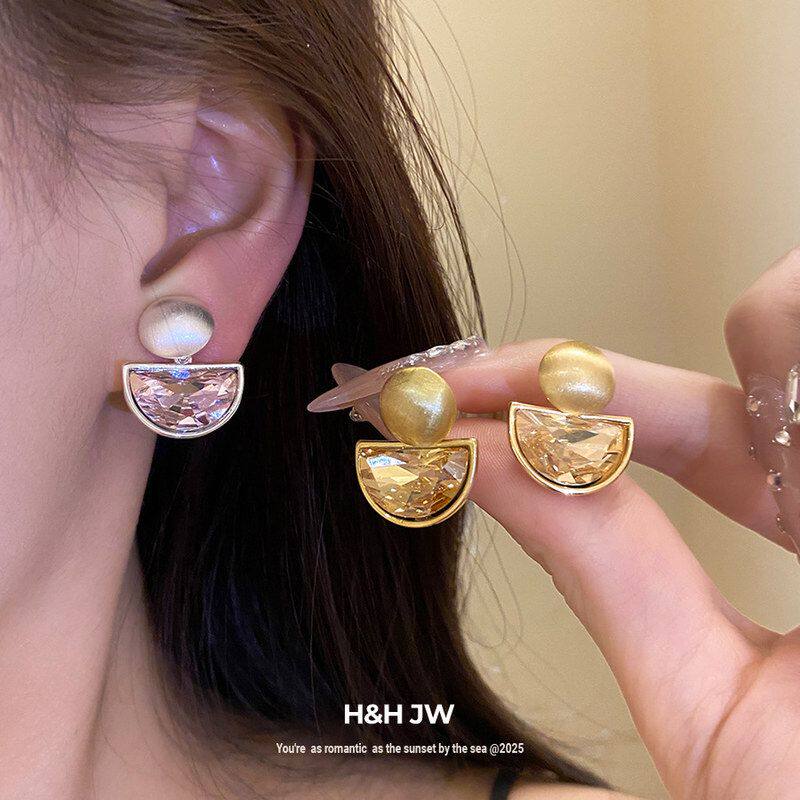 耳夹镶钻简约耳环耳饰轻奢女时尚
