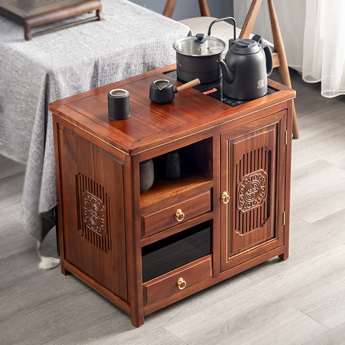三石颂花梨木家用简约茶几茶水柜