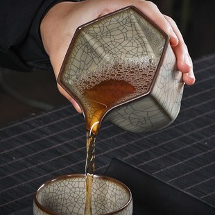 家用整套陶瓷青瓷功夫茶杯泡茶壶三才盖碗 纯手工传世哥窑茶具套装