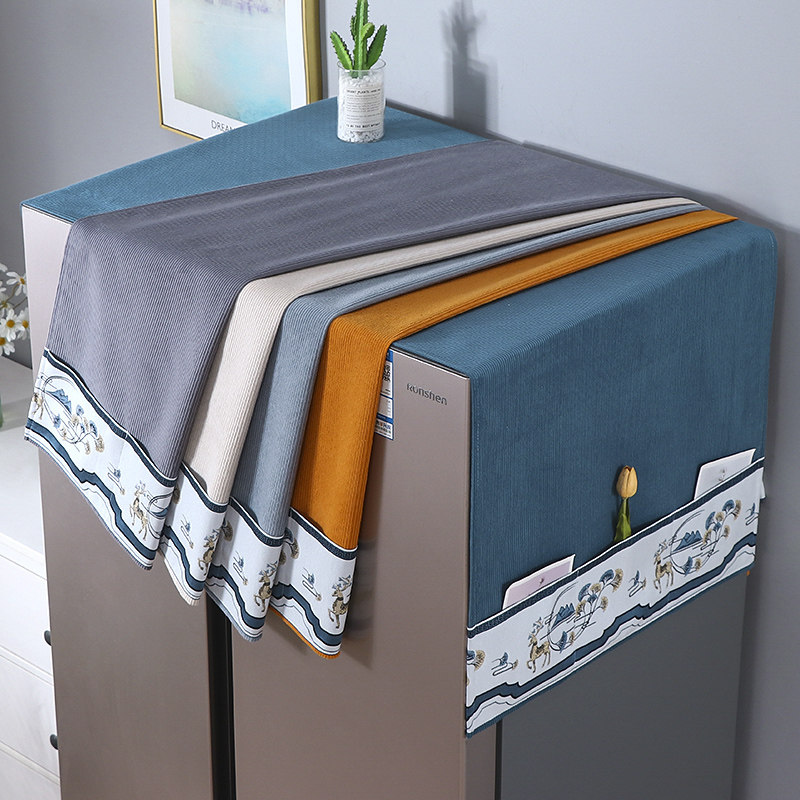 防滑冰箱防尘罩防尘布盖布洗衣机盖巾保护罩单开门双开门冰柜罩布