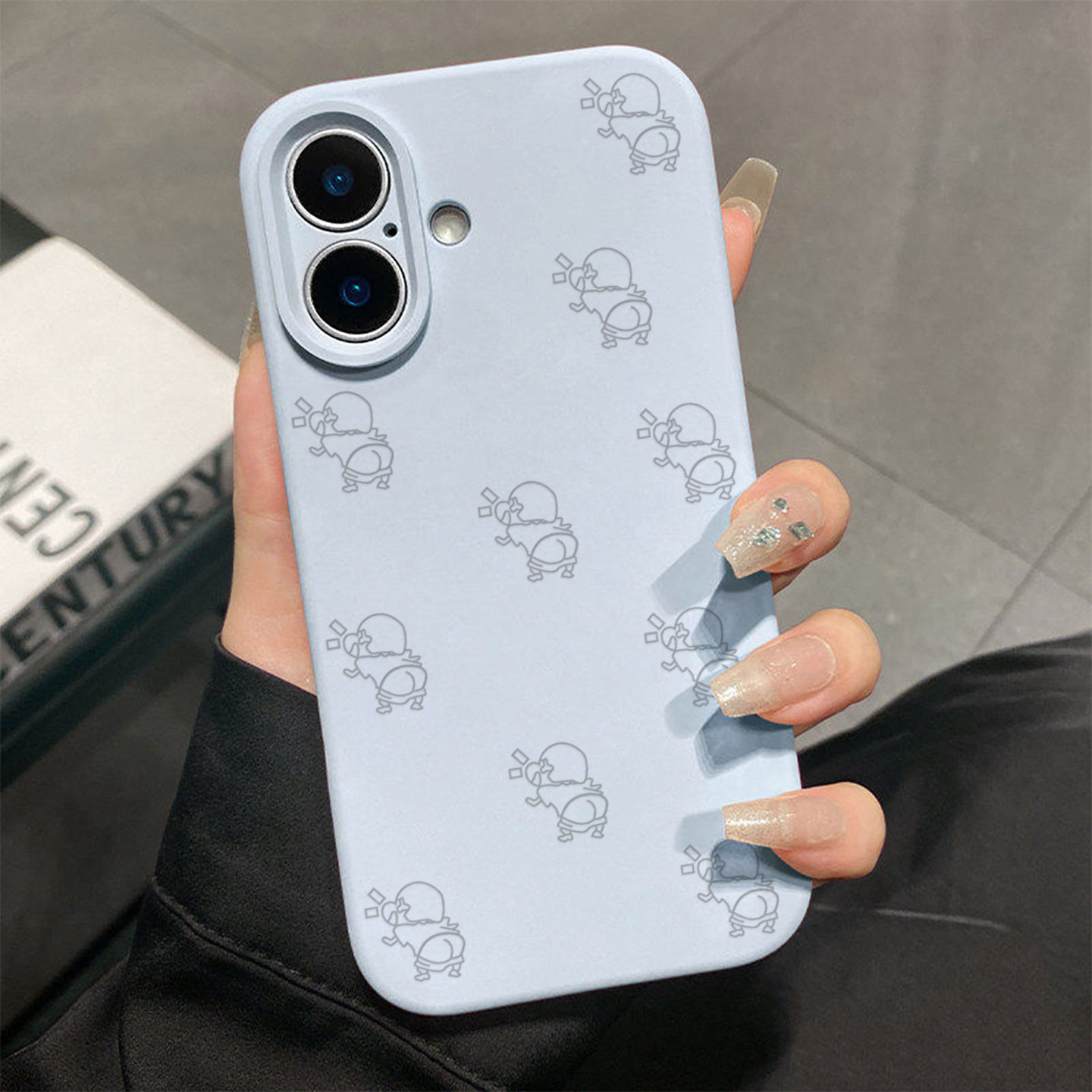 满屏翘屁小新适用于苹果17promax手机壳液态硅胶iPhone16pro保护套情侣15新款创意14超好看独特13全包12超火
