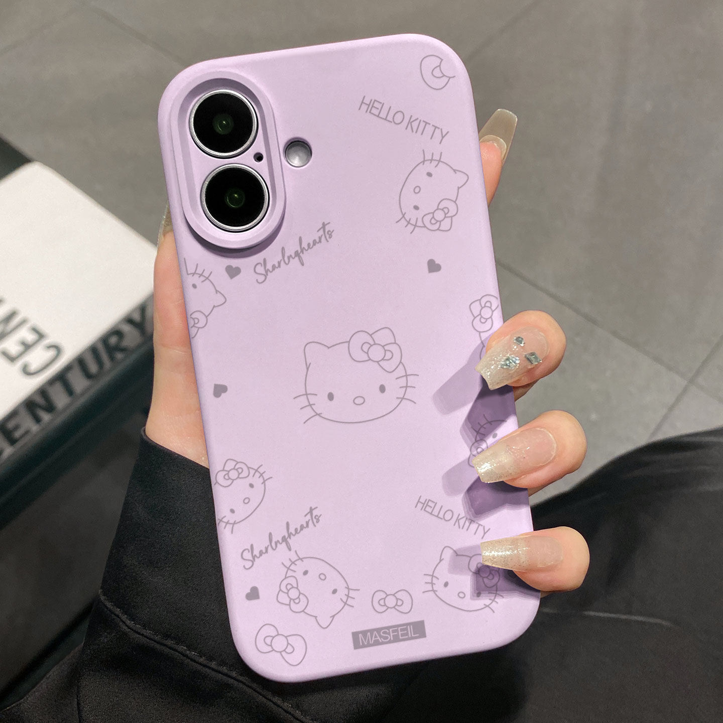 Kt猫爱心适用于苹果17promax手机壳液态硅胶iPhone16pro保护套情侣15新款创意14超好看独特13全包12超火软壳