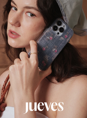 JUEVES星期四“牛仔心碎樱桃” 钻石壳iphone17pm高级感新款手机壳