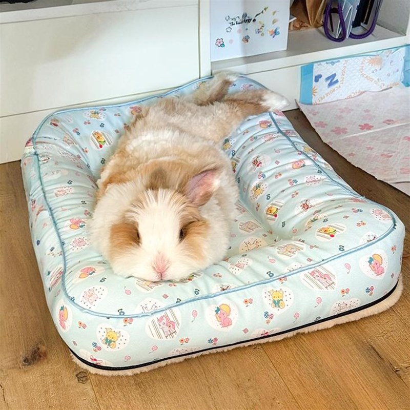 采购产品宠物兔窝夏天垫,通用q的兔子躺垫为所有季节,猫窝,可拆卸