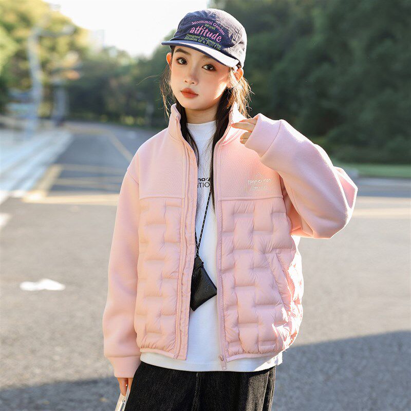 女大童轻薄羽绒服2025款秋冬季新款H初中生内搭校服神器保暖上衣