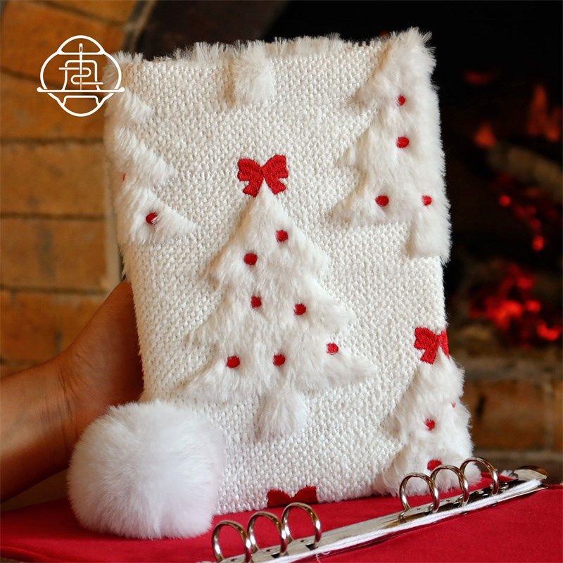 真我 雪绒蝴蝶结 毛绒刺绣可爱手工布书衣日记本笔记本a5.a6手帐,文具电教/文化用品/商务用品,手帐/日程本/计划本,淘宝优惠券,粉丝福利购,淘宝优惠卷