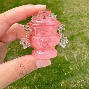 南博文创小粉炉冰箱贴装饰品芙蓉石蟠螭耳炉旅Q游纪念品收藏品礼