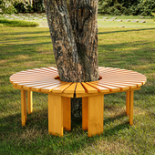 户外围树凳防腐木公m园椅树池室外休闲座椅庭院坐凳花园圆形长椅