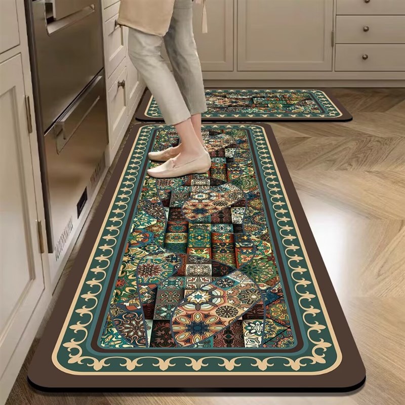 厨房地垫防滑防油防水可擦免洗家用B耐脏进门口脚垫2025长条地毯