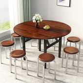 4档升降餐桌折叠小饭桌摆摊桌子便携小户型家O用方桌多功能大圆桌