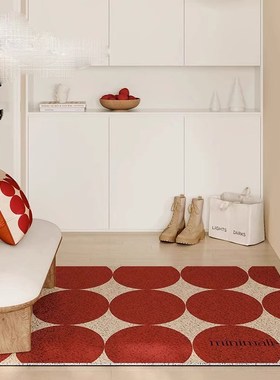 入户门地垫进门门垫门口大门外家用脚垫丝圈红色进户玄.关耐脏地