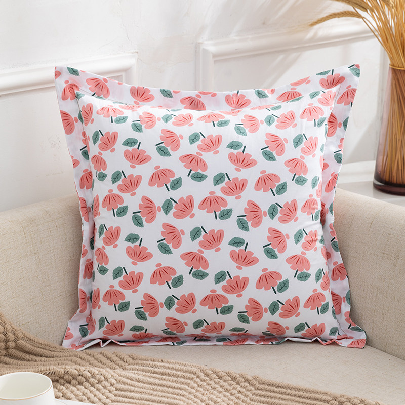 沙发抱枕b套正方形客厅碎花靠枕套4545床头靠背垫定制棉布靠垫