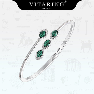 VITARING孔雀石个性花瓣手链女