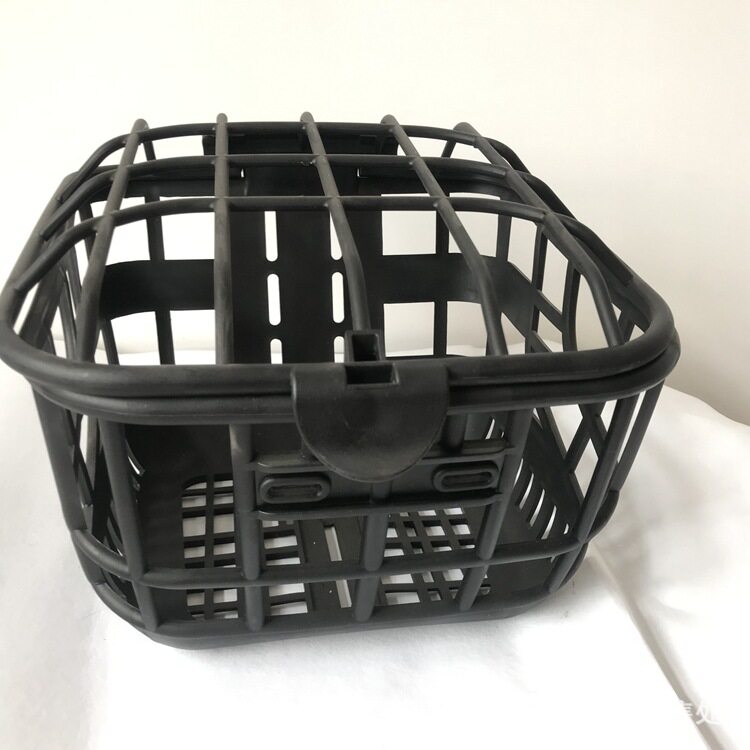 塑料车筐带盖车蓝自行车篮子自动车车筐塑料车篓电动车配件