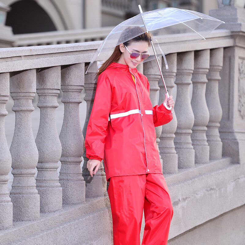 户外雨衣雨裤套装男女分体雨衣防水双层摩托车雨衣成Z人反光雨衣