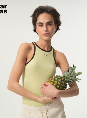 【Haar Baas】松弛度假感撞色包边工字背心