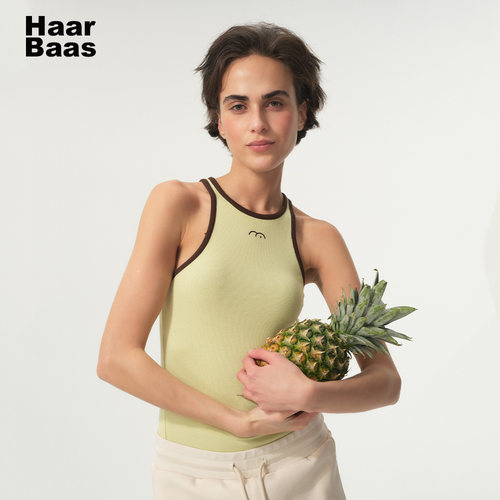 【Haar Baas】松弛度假感撞色包边工字背心