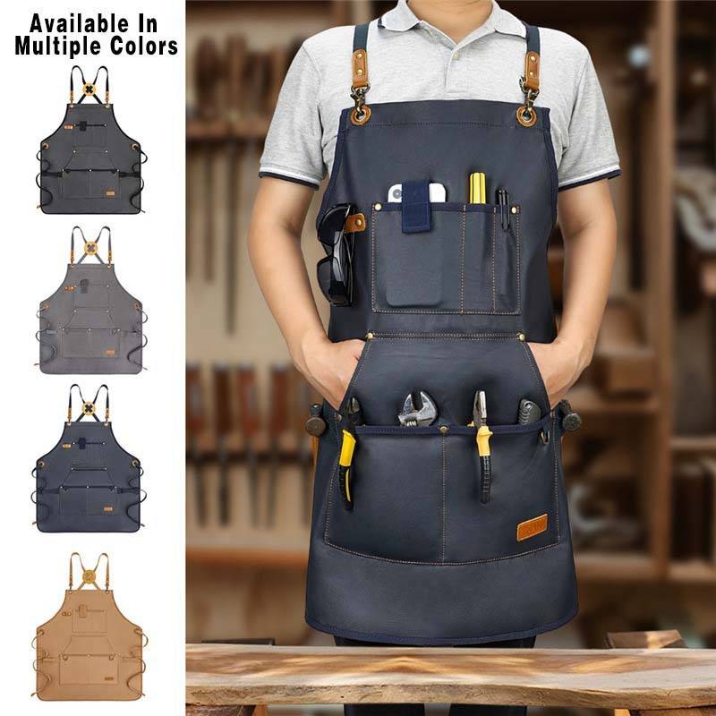 枯井亚马逊加厚帆布围裙园林工人工作服可调节防水防油罩衣印logo