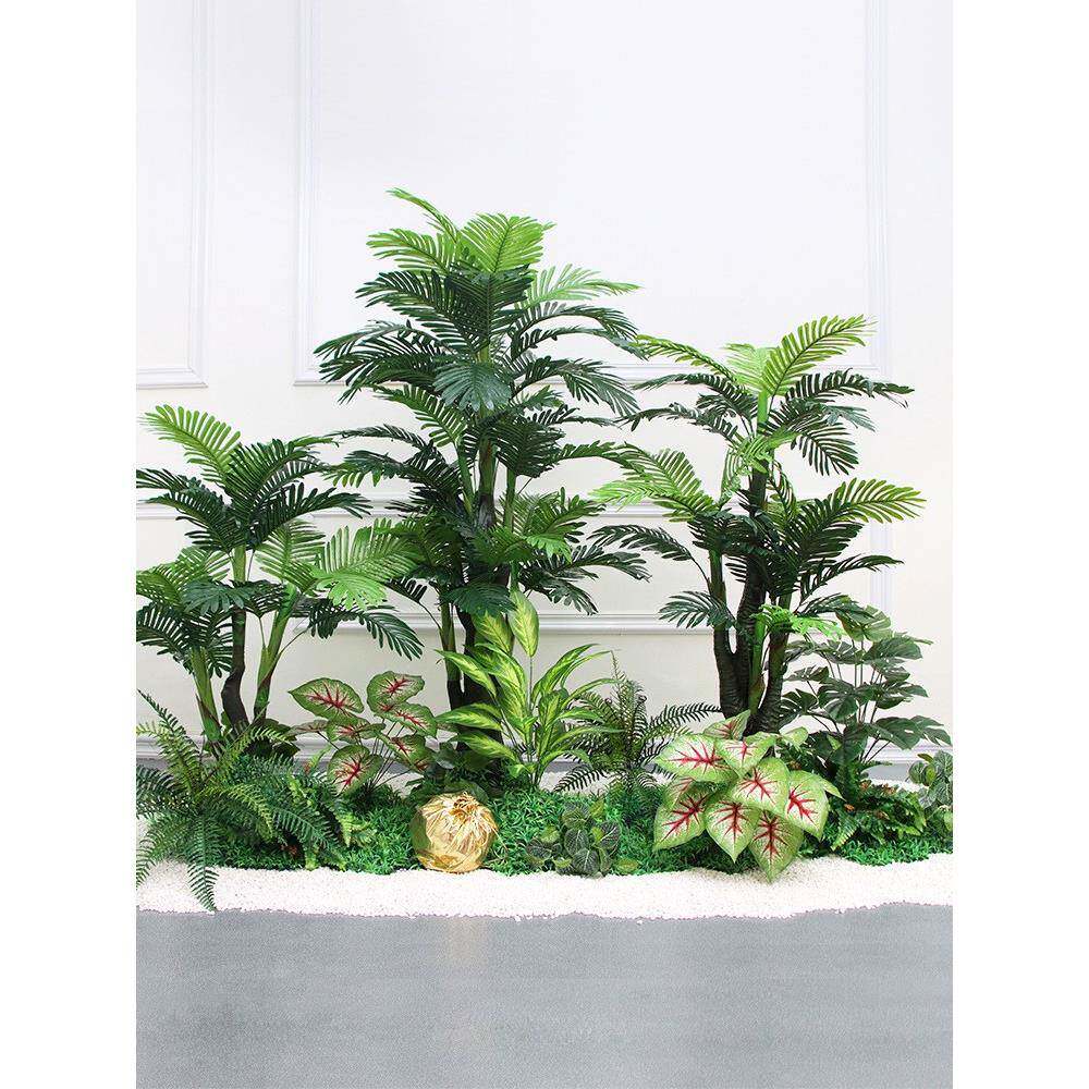 仿生饰盆绿植组合室内商场装植物型假大树竹子造GHA景塑料栽假花