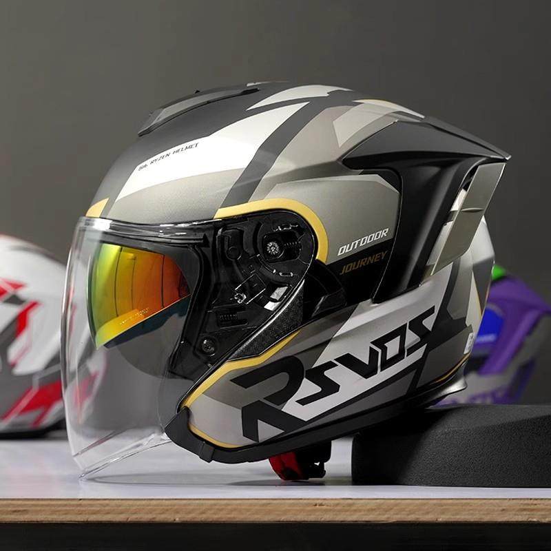 rsv摩托车头盔男机女士夏季四分之三盔机车半盔四季通用RO-5