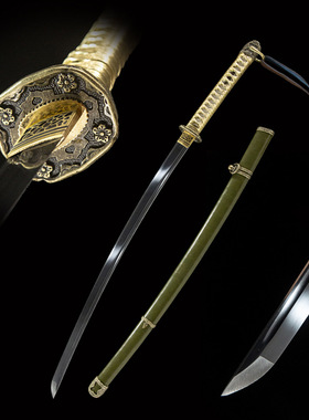 龙泉手工一体98式军刀指挥刀日本刀东洋长刀钢刀外贸katana未开刃