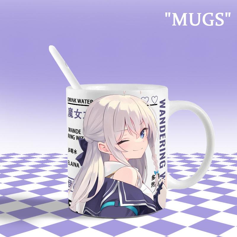 魔女之旅伊蕾娜同人牛奶杯陶瓷杯学生水杯动漫马克杯饮料杯咖啡杯