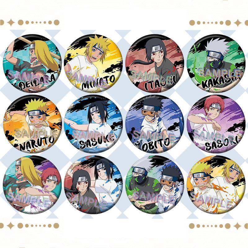 火影忍者周边油漆柄 鸣人 佐助 春野樱 卡卡西 马口铁徽章