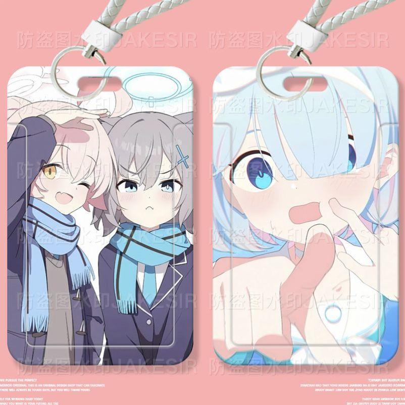 蔚蓝档案动漫周边学生滑盖卡套饭卡公交卡身份证件保护套门禁校园