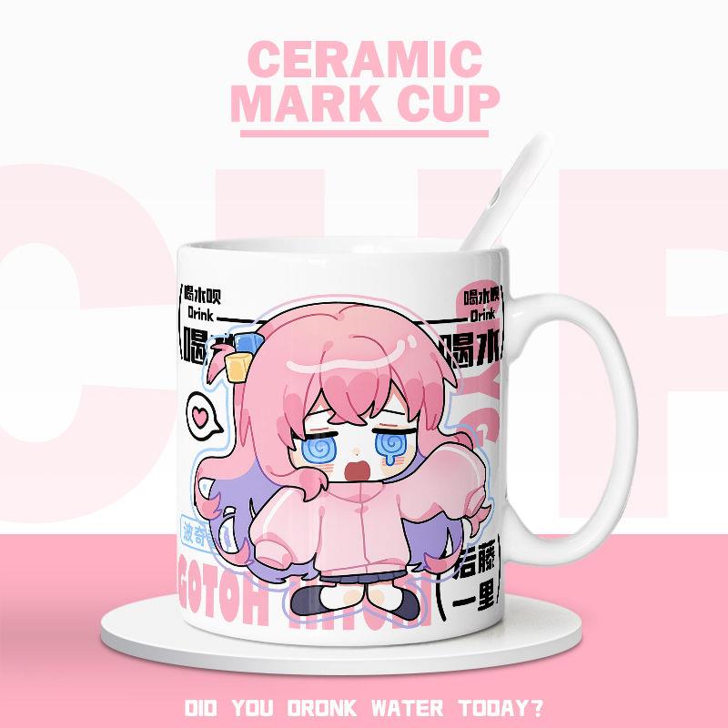 波奇酱陶瓷杯孤独摇滚后藤一里马克杯二次元动漫周边水杯生日礼物