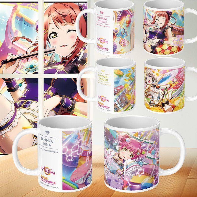 LoveLive水杯虹偶像同好会周边马克杯上原步梦中须霞陶瓷杯