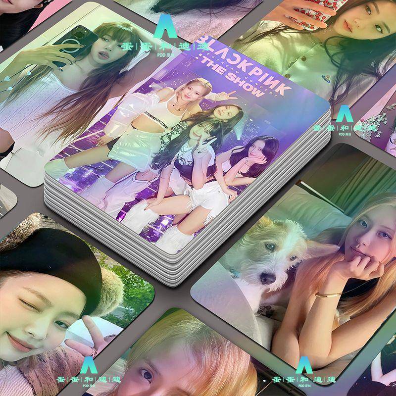blackpink小卡56张lisa金智秀朴彩英金智妮镭射小卡自印lomo卡