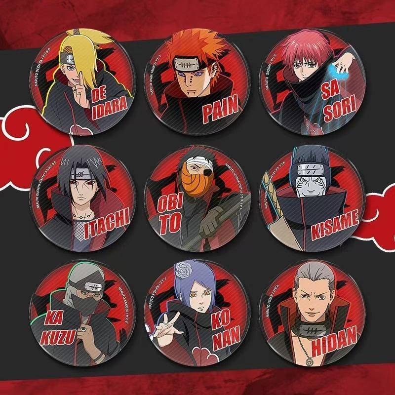 火影忍者周边谷子徽章晓组织鼬带土飞段小南自制包包吧唧胸针礼品