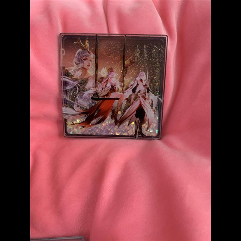 正方形流沙麻将定制亚克力砖相框ins动漫周边明星大尺寸流麻定做