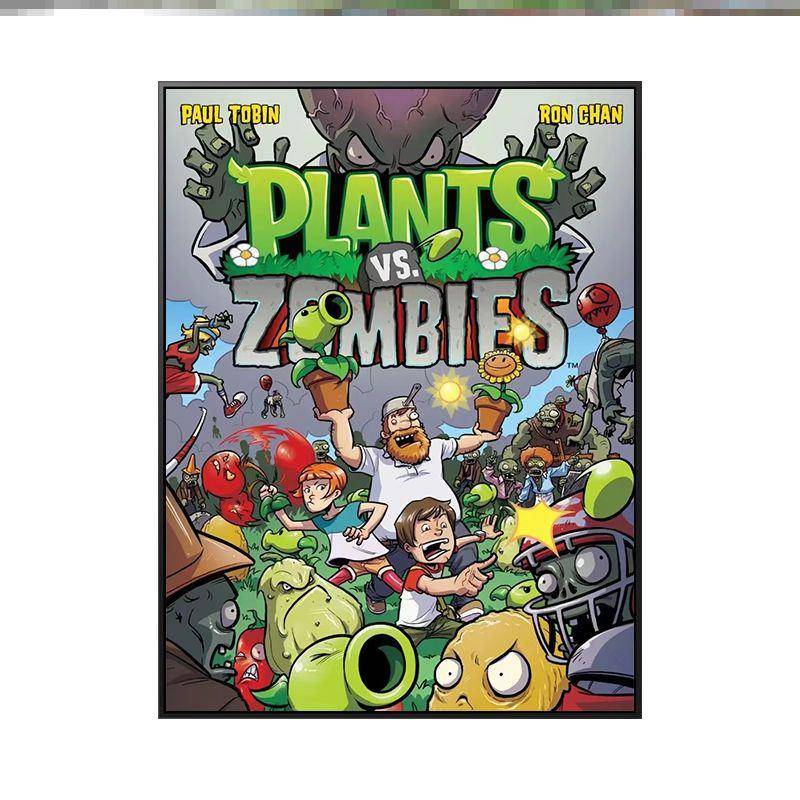 植物大战僵尸数字油画儿童休闲diy涂鸦油彩画客厅儿童房装饰画