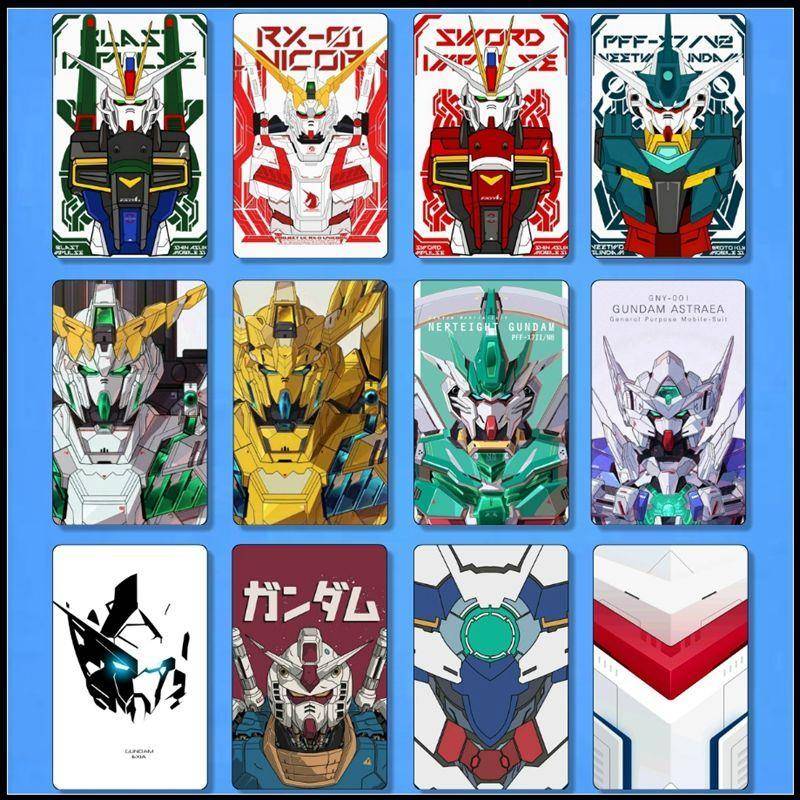 高达机动战士00 seed 独角兽扎古 动漫周边防水卡贴 贴纸送收纳盒