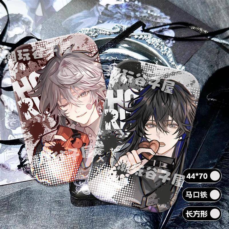 后日谈洛云影秦悟情人节周边方形双闪银葱吧唧徽章无料礼物收藏谷