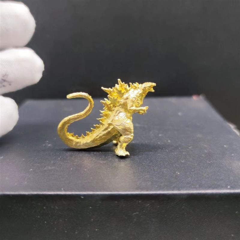 纯铜机械红莲哥斯拉大战金刚怪兽之王仿真玩具手办盲盒模型圣诞节