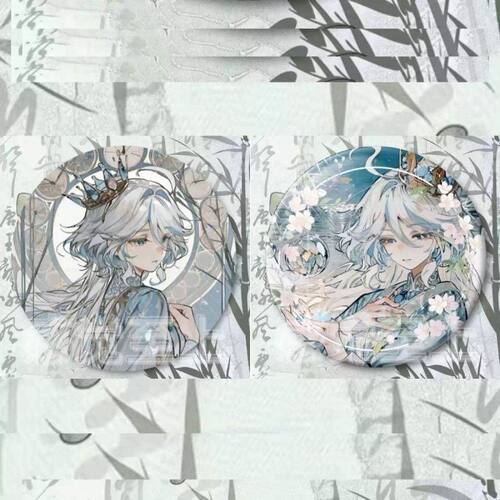 芙宁娜吧唧谷子古风水神装饰品水墨风高颜值徽章胸针礼物挂件