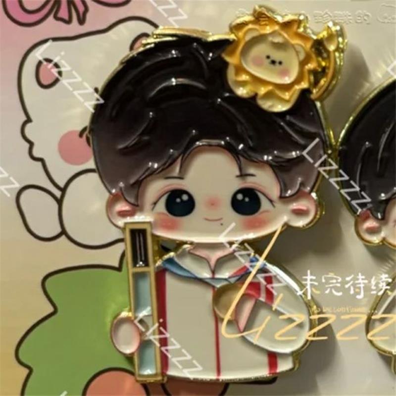 【卡通风格设计】莎头金属徽章王楚钦孙颖莎组合pin周边纪念徽章