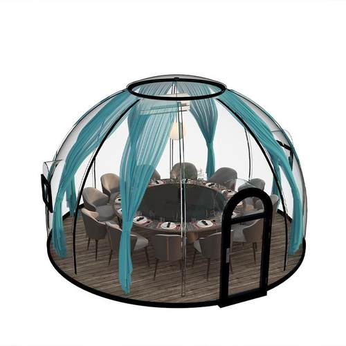 网红餐厅PC星空房户外露营民宿透明帐篷玻璃酒吧别墅酒店泡泡房