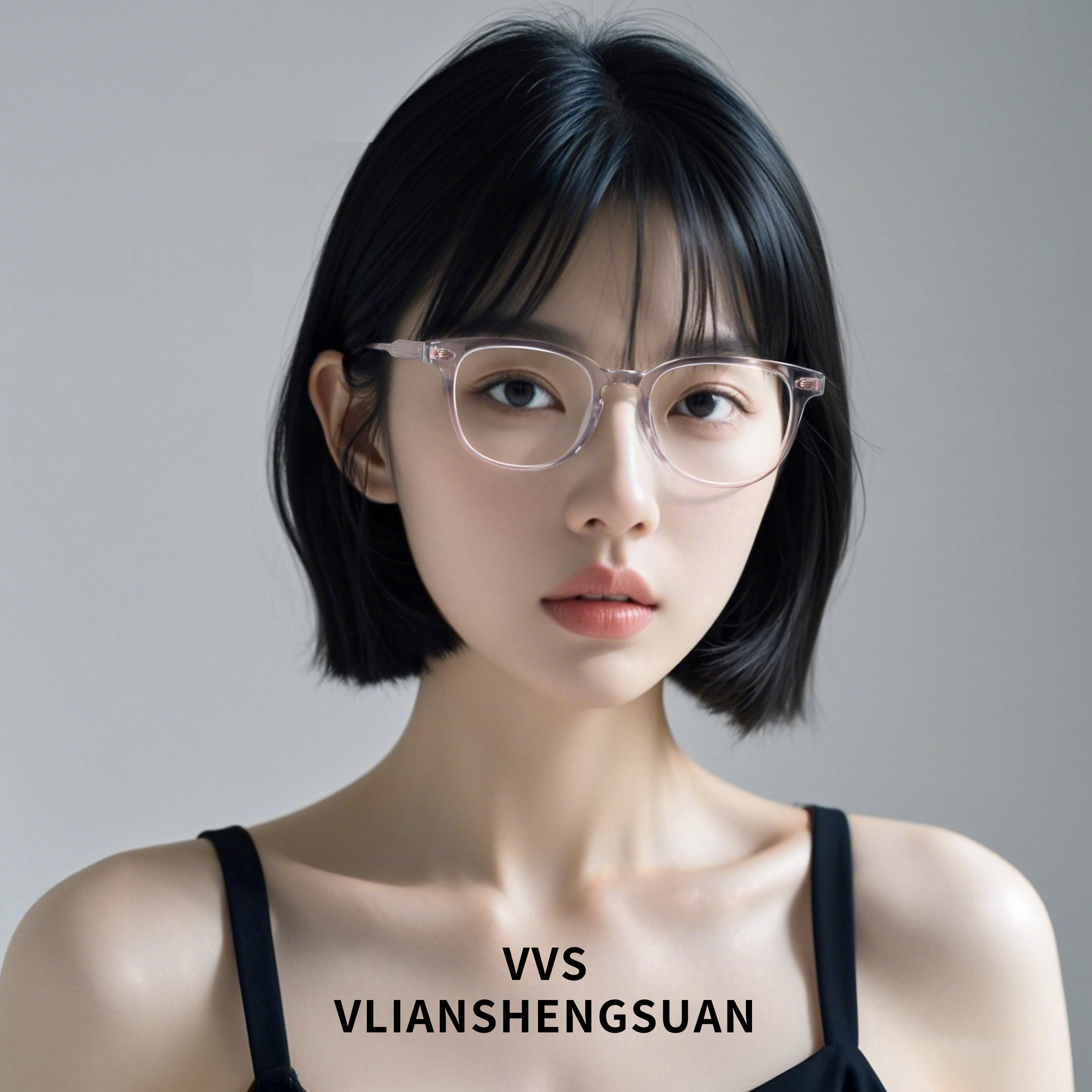 VVS眼镜镜框近视防蓝光方框板材时尚百搭简约运动黑框透明框TUBO