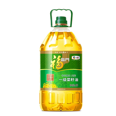 福临门非转基因菜籽油一级压榨5L/桶家庭烧菜压榨炒菜烹饪食用油