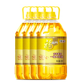 中粮出品福临门非转基因一级大豆油食用油5L 4食堂酒店炒菜油 桶